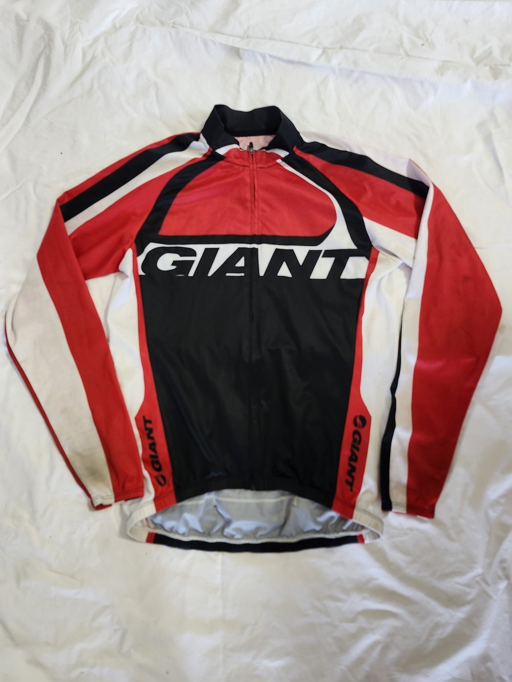 Giant Men’s Red/Black Long-Sleeve Cycling Full Zip MTB Jersey